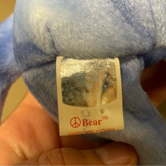 Ty Beanie Baby Peace Bear Blue - Picture 6 of 7